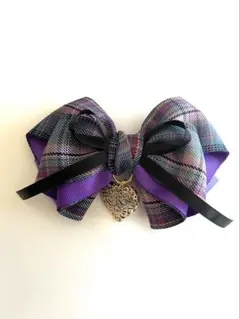 【⠀リボン/チェック 】・ヘアピン・ヘアアクセサリー ・ハンドメイド