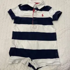 Ralph Lauren ストライプロンパース 6M