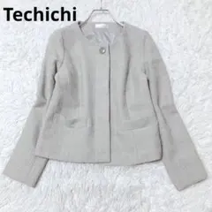 テチチ　ノーカラージャケット　オケージョン　セレモニー　グレー　M