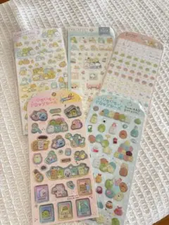 すみっコぐらし　シール5枚セット　キラキラドロップシール