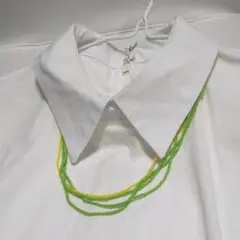 ビーズ チェーン レイヤードネックレス レトロ カラフル