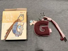 ラブブ PIN FOR LOVE イニシャル キーリング G