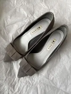 【箱なし】DIANA パンプス 23cm リボン スエード