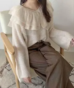 【完売品】フリルデザインニット apres jour clair zozo限定