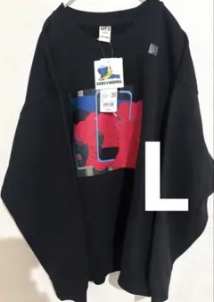 新品　ユニクロ　カウズ　ウォーホル スウェット　ブラック　L