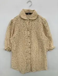 SLY ベージュ レース 半袖シャツ