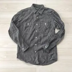 UNIQLO ユニクロ　シャンブレーシャツ　サイズM グレー