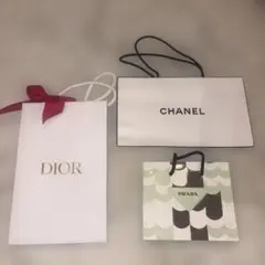 Dior Chanel Prada ショップ袋 3点セット