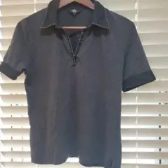 Calvin Klein 半袖ポロシャツ Lサイズ ダークグレー