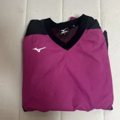 Mizuno ピンク ブラック Vネック Lサイズ