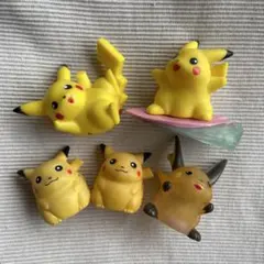 ポケモンキッズ ピカチュウ ライチュウ　波乗りピカチュー　指人形 ソフビ　セット