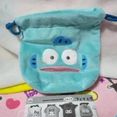 サンリオキャラクターズ ふわふわ巾着ポーチ ハンギョドン