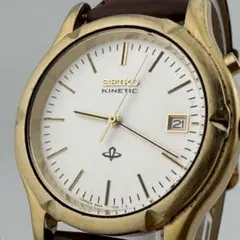希少 稼働品✨Seiko Kinetic メンズ 腕時計 94年製 ヴィンテージ