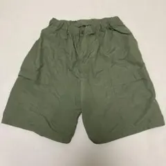 【美品】ユニクロ　ハーフパンツ 半ズボン　160㎝　カーキ　シャカシャカ