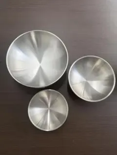 ステンレス製 ボウル 3点セット アウトドア食器　2重中空