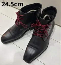 MOONSTAR メンズ ブラック ショートブーツ サイドジップ 24.5cmのサムネイル