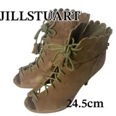 【良品】JILLSTUART ブーツ　合皮　紐　ハイヒール
