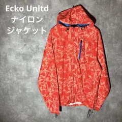 Ecko Unltd ナイロンジャケット 総柄 フード ドローコード