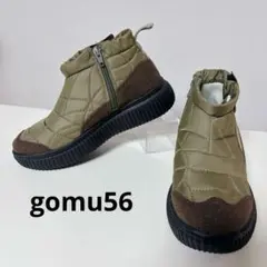 【未使用級】gomu56 超軽量 キルティング ミドルスニーカー サイドファスナ