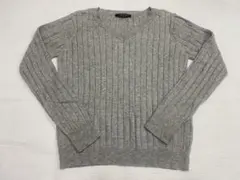 INGNI グレー リブ編み Vネックセーター Mサイズ