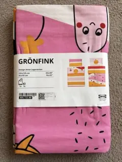 【新品】イケア　IKEA　GRÖNFINK　掛け布団カバー＆枕カバー　ベビーのサムネイル