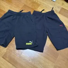 PUMA 黒 ハーフパンツ 2枚セット