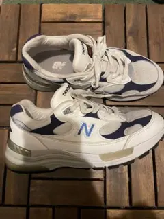 【値引き】New Balance 992 ホワイト/ネイビー 25.5cm