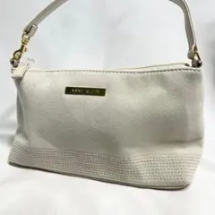 アンクライン アクセサリーポーチ 金具 プレート パーティー 大容量 多機能 白