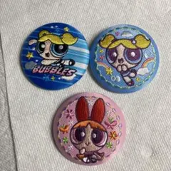 パワーパフガールズ 刺繍ピンバッジ　バブルス　ブロッサム