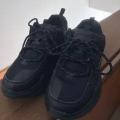 厚底スニーカー ブラック L(23.5-24.5cm程度)