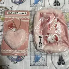 サンリオ キティ 当たりくじ バッグチャームA ポーチ ピンク