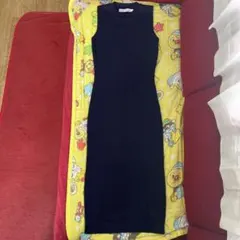 Futier Land ノースリーブ ニットワンピース 紺