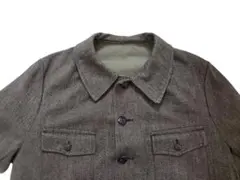 50s ブラウンシャンブレー フレンチハンティングジャケット ユーロヴィンテージ
