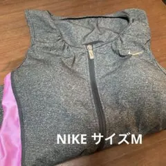 美品NIKEスポーツ用水着セット グレー/ピンク/ブラック Mサイズキャップ付き