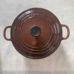 ル・クルーゼ　ココットロンド両手鍋22㎝　茶色　オリジナルエコバッグ付き