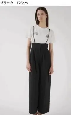 ヤマダヤ　スコットクラブブラック サロペット ワイドパンツ 新品未使用のサムネイル