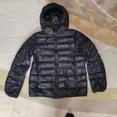 UNIQLO フード付きダウンジャケット XL ブラック