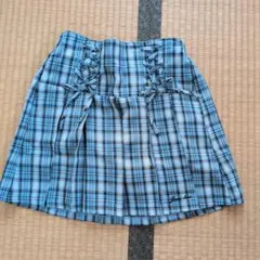 ☆美品☆JENNI loveレースアップチェックプリーツスカパン150cm