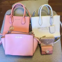 MICHAEL KORS ピンク ショルダーバッグ 3点、財布2点まとめ売り