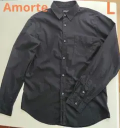 値下げ♪amorte メンズシャツ ブラック L