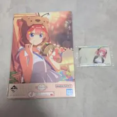 ​五等分の花嫁 一番くじ 五月 イラストボード ＆ 二乃 ストーリーカード
