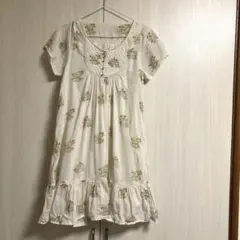 ナチュラル花柄ワンピース　M