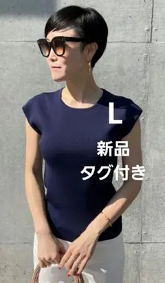 【JENNE 】ジェンヌ 配色フレンチスリーブニットのサムネイル