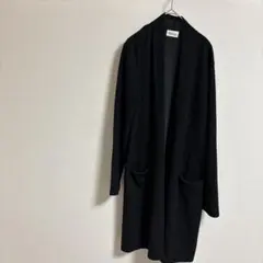 Alma Design ブラック ロングカーディガン【Ｌ】