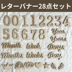 レターバナー 28点セット ニューボーンフォト 月齢フォト