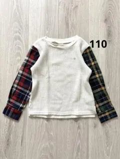 プティマイン ワッフル シャツ カットソー 110