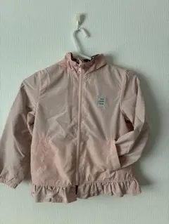 ピンク&ギンガムチェック　ナイロンパーカー120cm