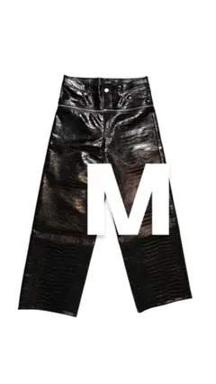 Mサイズ goar.archive 黒 クロコ レザーパンツ - メルカリ