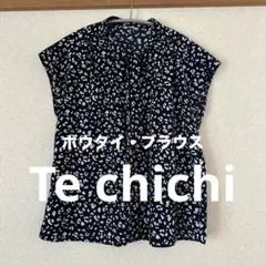 Techichi ⭐︎ ボウタイブラウス⭐︎ネイビー　フレンチスリーブのサムネイル