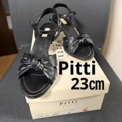 Pitti FEMININE アンクルストラップサンダル 黒 23cm 箱付のサムネイル